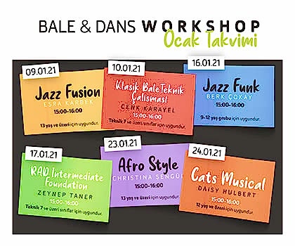Online Bale ve Dans Workshop - Ocak Programı